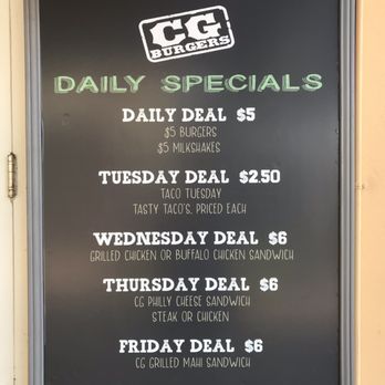 CG Burgers - CG Burgers - Daily Specials - Burgers Near Me - Jupiter, Florida CG Burgers - CG Burgers - Daily Specials - Burgers Near Me - Jupiter, Florida