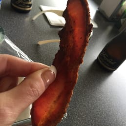 Burnt bacon. Crumbled like dust and ash! Burnt bacon. Crumbled like dust and ash!
