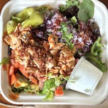 Beach Hut Deli - The Mesa Salad - chicken is saltier than deli meat, salty and spicy - Delis Near Me - San Mateo, California