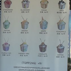 Autea Sweets & Eats - Rolled ice cream menu