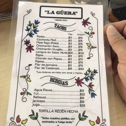 La GĂĽera - El menĂş