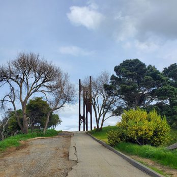 Wind Harp Tower - View of sculpture from entrance - Landmarks & Historical Buildings Near Me - South San Francisco, California Wind Harp Tower - View of sculpture from entrance - Landmarks & Historical Buildings Near Me - South San Francisco, California