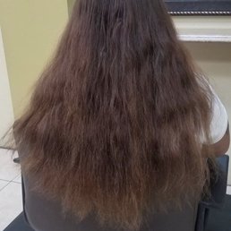 This was my before hair color. There was a lot going on. But when kandie began her magic.... This was my before hair color. There was a lot going on. But when kandie began her magic....