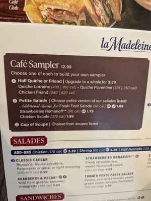 Menu photo 1 la Madeleine Plano, TX