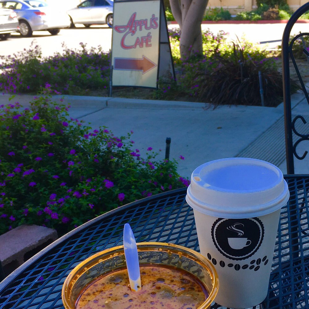 Appu's Cafe - Park, enter, & sit behind the building. Mushroom soup & lemongrass chai - Yum! - Vegan Near Me - Long Beach, California Appu's Cafe - Park, enter, & sit behind the building. Mushroom soup & lemongrass chai - Yum! - Vegan Near Me - Long Beach, California
