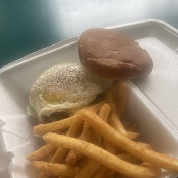 Sentry Grill - Cheese Burger with a fried egg and fries - Coffee & Tea Near Me - Alexandria, Louisiana Sentry Grill - Cheese Burger with a fried egg and fries - Coffee & Tea Near Me - Alexandria, Louisiana