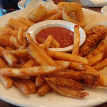 Denny's - Build Your Own Sampler ($13.50 with tax): 7/10. The onion rings and mozzarella cheese sticks could have been cooked a little longer. - Breakfast & Brunch Near Me - Hayward, California