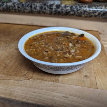 Fatted Calf - Mushroom & farro soup, reheated - Meat Shops Near Me - San Francisco, California Fatted Calf - Mushroom & farro soup, reheated - Meat Shops Near Me - San Francisco, California