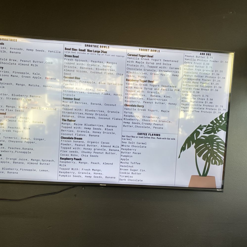 Brewer Nutrition - a menu on the wall - Cafes Near Me - Brewer, Maine Brewer Nutrition - a menu on the wall - Cafes Near Me - Brewer, Maine