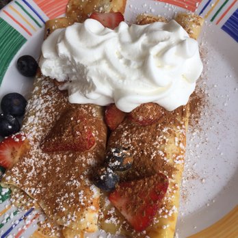 Eggsperience Vasilis - Berry crepes... I couldn't wait to eat the whipped cream - Creperies Near Me - Buffalo, New York