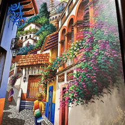 Pedro's Mexican Grill - Painting on the wall so colorful