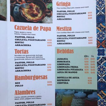 Los Burritos - Menu - Tortas, Burgers, Gringas, Drinks, etc. - Tacos Near Me