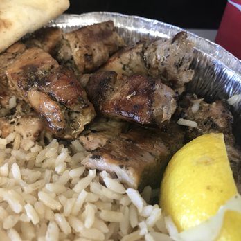 Pete the Greek - Close up of pork souvlaki - Burgers Near Me - Old Bethpage, New York Pete the Greek - Close up of pork souvlaki - Burgers Near Me - Old Bethpage, New York