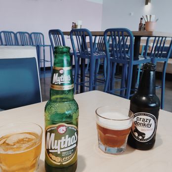 Pita GR - Mythos and Crazy donkey (greek beer) - Mediterranean Near Me - Downey, California