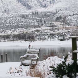 Riverside Bed and Breakfast - View from room in the winter.