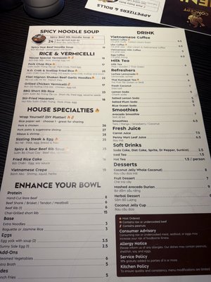 Menu photo 1 Pho Concept Las Vegas, NV Menu photo 1 Pho Concept Las Vegas, NV