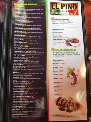 Menu photo 6 El Pino Mexican Restaurant Fredericksburg, VA