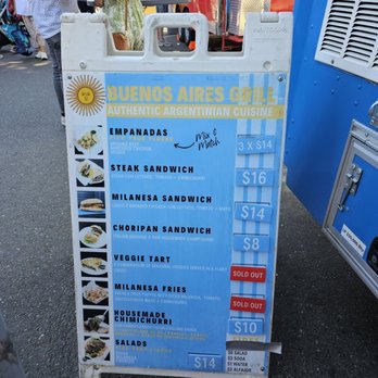 Buenos Aires Grill - Menu - Food Trucks Near Me