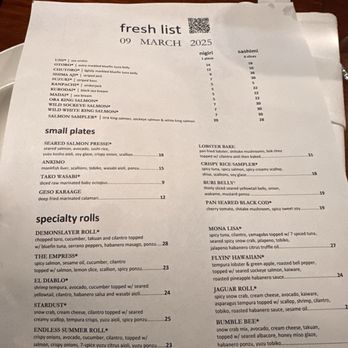Umi Sake House - Menu - Sushi Bars Near Me - Seattle, Washington