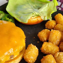 Ball Ground Burger Bus - Jalapeño, avacado & cheese burger & tater tots