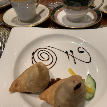 Kiran's - Samosa Duo with mushroom, fig and feta and spicy aloo - Indian Near Me - Houston, Texas