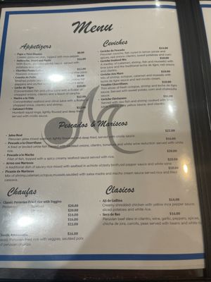 Menu photo 4 Pisco Mar Indianapolis, IN