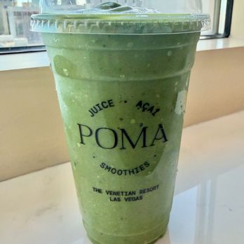 POMA - Green with envy smoothie ($17)-- vanilla protein powder, spinach, avocado, mango, pineapple, ginger, maca, moringa, spirulina, almond milk - Juice Bars & Smoothies Near Me - Las Vegas, Nevada POMA - Green with envy smoothie ($17)-- vanilla protein powder, spinach, avocado, mango, pineapple, ginger, maca, moringa, spirulina, almond milk - Juice Bars & Smoothies Near Me - Las Vegas, Nevada
