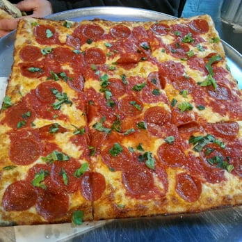 Peri Brothers - Grandma pizza with pepperoni - Pizza Near Me - Raleigh, North Carolina Peri Brothers - Grandma pizza with pepperoni - Pizza Near Me - Raleigh, North Carolina