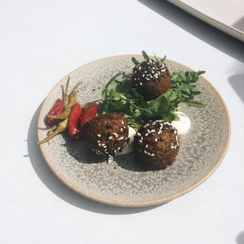 Ciudad - Fava bean falafels at Ciudad in Georgetown. - Tapas/Small Plates Near Me - Seattle, Washington