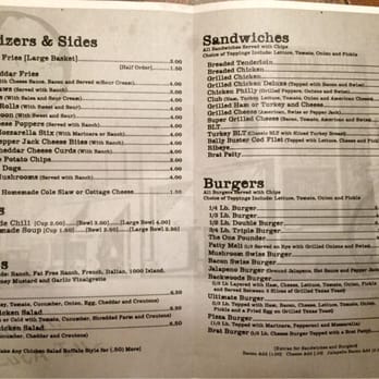 Suds - Menu - Burgers Near Me - Toluca, Illinois
