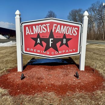 Almost Famous Brewing - The sign and logo - Breweries Near Me - East Granby, Connecticut Almost Famous Brewing - The sign and logo - Breweries Near Me - East Granby, Connecticut