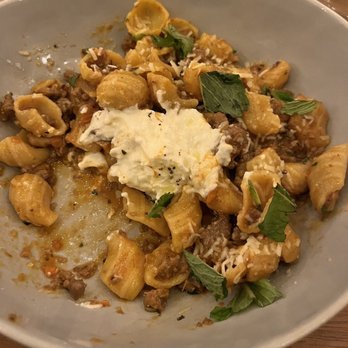 Oceano Kitchen - Orecchiette with lamb bolognese (Partly eaten prior to picture because I was *starving* after waiting ages for my food) - New American Near Me - Lake Worth Beach, Florida Oceano Kitchen - Orecchiette with lamb bolognese (Partly eaten prior to picture because I was *starving* after waiting ages for my food) - New American Near Me - Lake Worth Beach, Florida