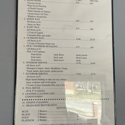 Menu of Services