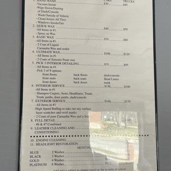 Elite Detailing - Menu of Services - Auto Detailing Near Me - Saint Louis, Missouri