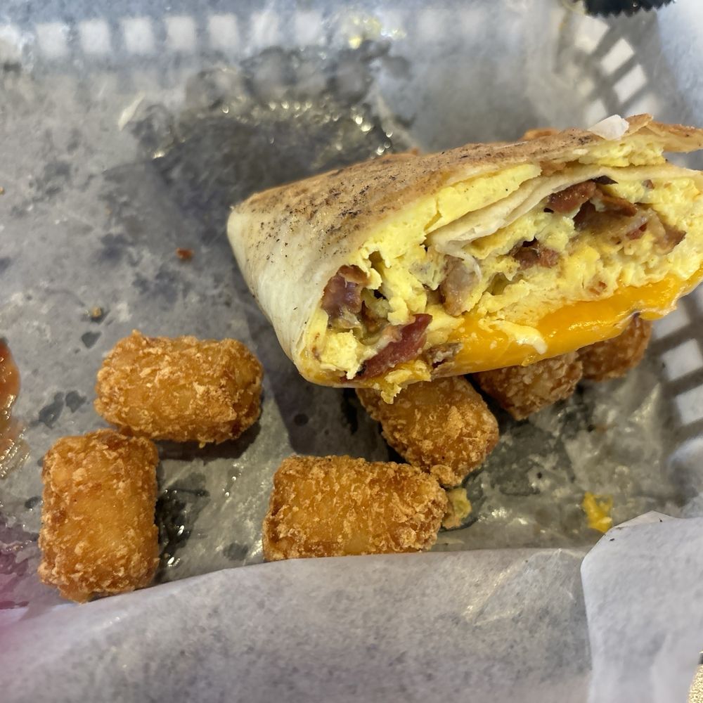 Downtown Diner - Breakfast burrito with tots - Diners Near Me - Celebration, Florida Downtown Diner - Breakfast burrito with tots - Diners Near Me - Celebration, Florida