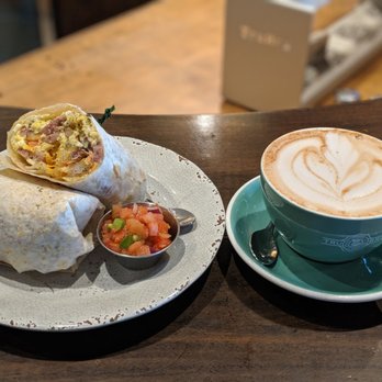 Tru Bru - Chai Tea and breakfast burrito with sausage. - Coffee & Tea Near Me - Orange, California Tru Bru - Chai Tea and breakfast burrito with sausage. - Coffee & Tea Near Me - Orange, California