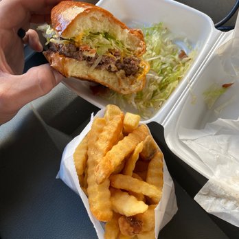 Corner Burger - #3 with fries - Burgers Near Me - Lawndale, California