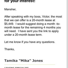 Email correspondence Email correspondence