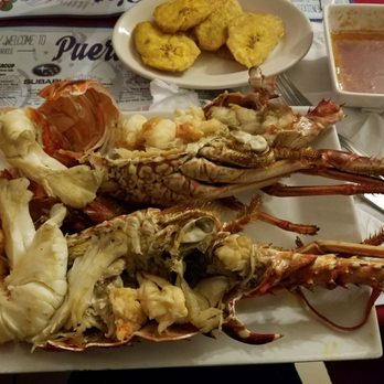 Puesta Del Sol - Lobster with fried plantains - Seafood Near Me - Cabo Rojo, Puerto Rico Puesta Del Sol - Lobster with fried plantains - Seafood Near Me - Cabo Rojo, Puerto Rico