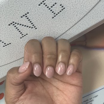 Top Nails - SNS almond shaped short classy look done by Henry! Thank you! Just the look I wanted! - Nail Salons Near Me - Smyrna, Georgia