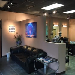Inside the salon.