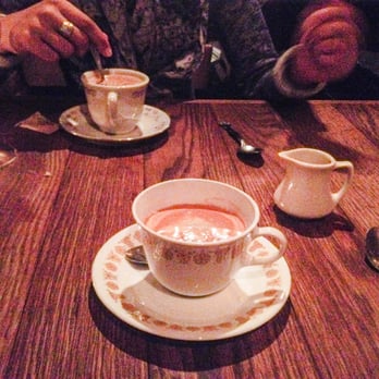 St. Anselm - after dinner coffee :) We also ordered the chocolate pot de creme (recommended) and seasonal sorbet (meh) - New American Near Me - Brooklyn, New York