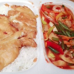 Panda Express - Panierte Hühnchenbrust mit exotischen Früchten, süss-sauer (6,90€)