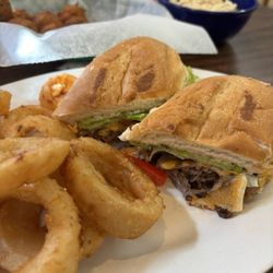 Ashley's Diner - Close up of the Philly with mayo, lettuce and tomato.