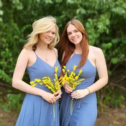 A Change of a Dress - $99 slate blue bridesmaid chiffon dresses