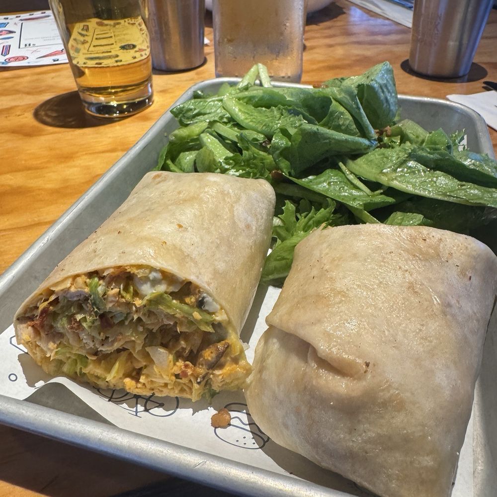 Common Block Brewing Company - Double Blue Buffalo Chicken Wrap - New American Near Me - Medford, Oregon