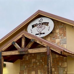 Mad Coffee and More - Outside entrance sign at at Mad Coffee and More in Abilene, Texas.