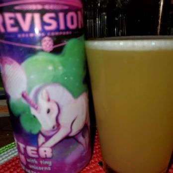 Revision Brewing - (Excuse the blurry picture...it's the best one for this beer) Glitter Moon, a reasonably good New England IPA. - Breweries Near Me - Sparks, Nevada