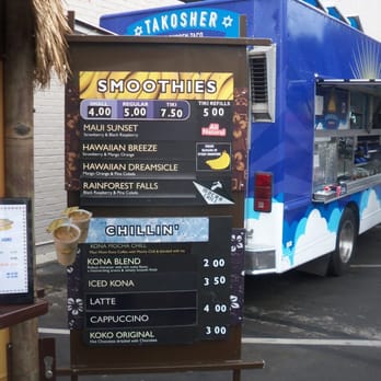 Maui Wowi Truck - a menu for smoothies - Juice Bars & Smoothies Near Me Maui Wowi Truck - a menu for smoothies - Juice Bars & Smoothies Near Me