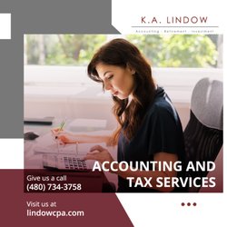 K. A. Lindow, CPA - Individual Tax preparation 85044 Business Tax preparation Phoenix Payroll Services Small business accountant business tax accountant